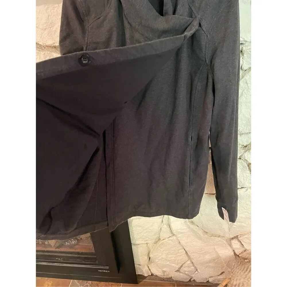 Lululemon Athletica Womens Gray Long‎ Sleeve Wrap Sweater Size 8
